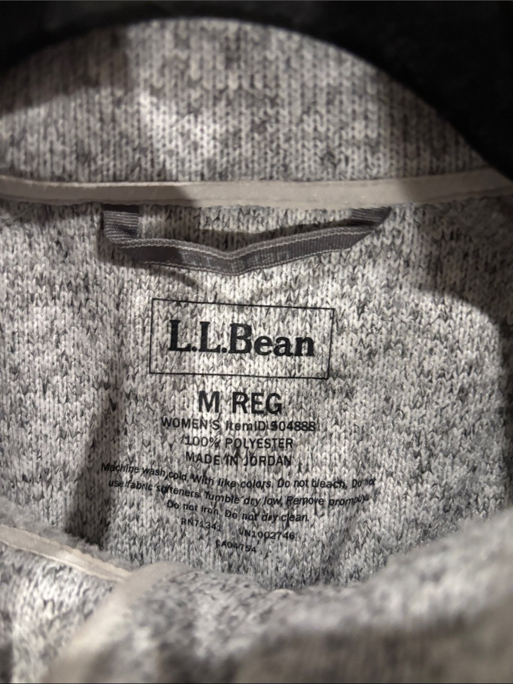 L.L. Bean Heather Light Gray Full‑Zip Fleece *see description - Picture 3 of 3